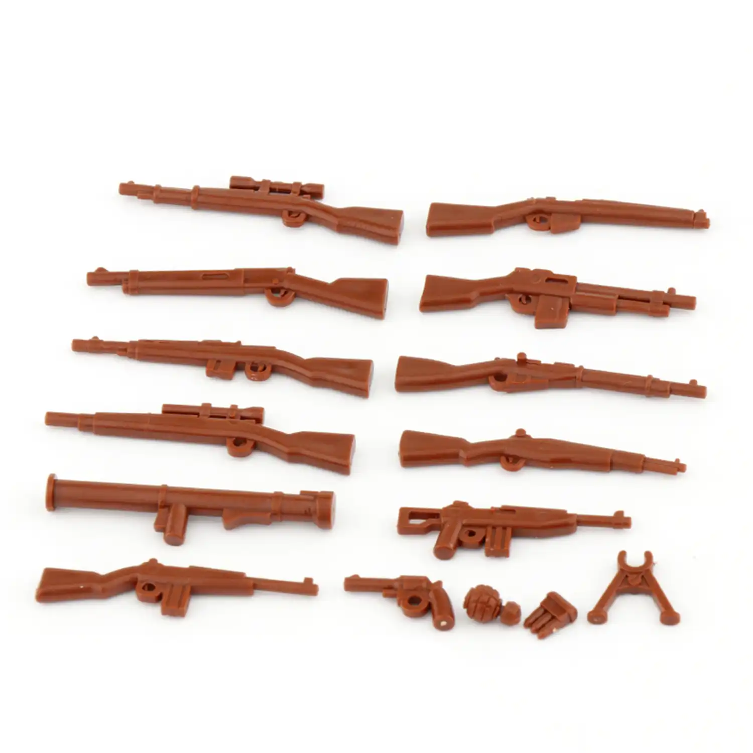 Custom Piece Miniature – World War II Allied and Soviet infantry weapons brown – 3D Print for LEGO minifigure