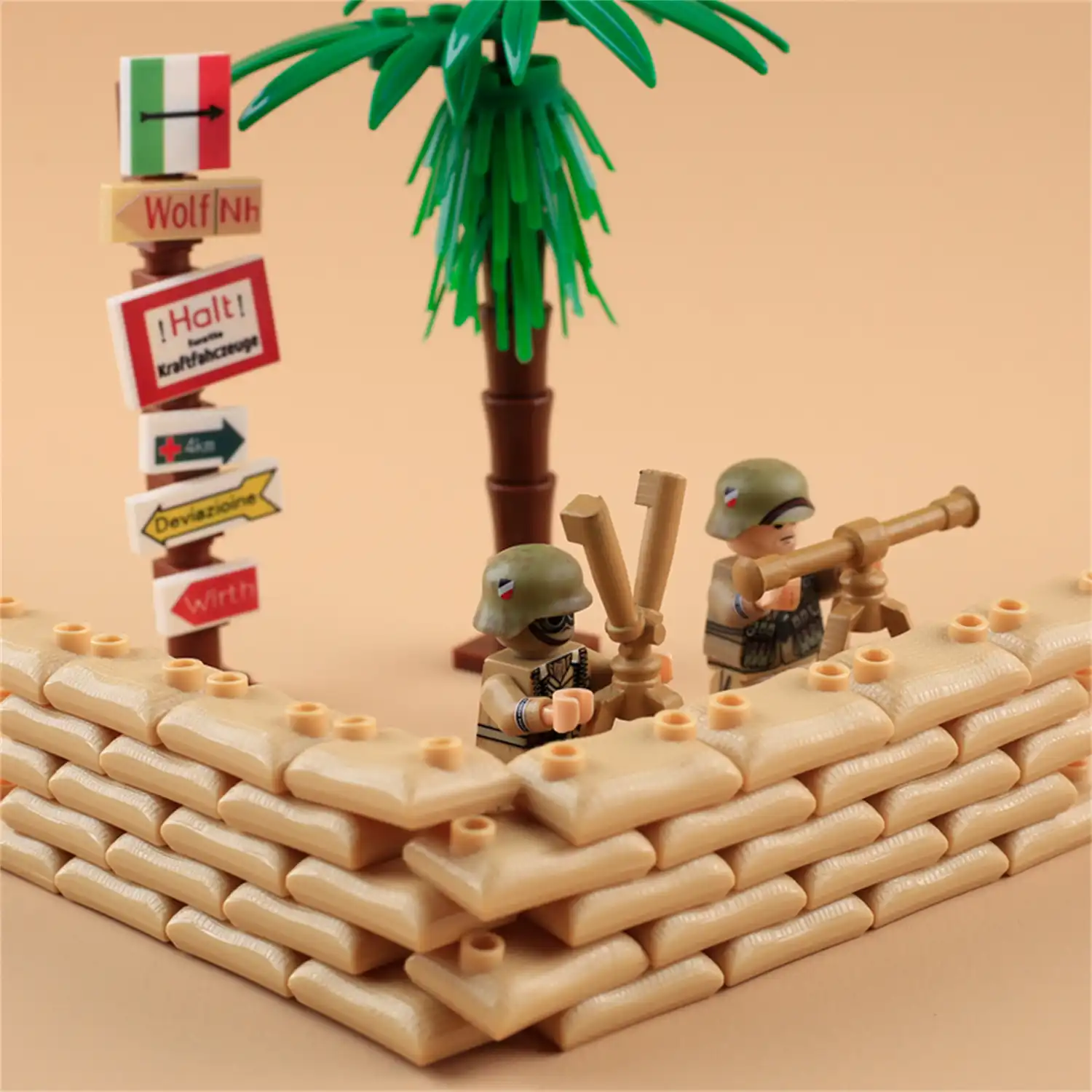 Custom Piece Miniature – artillery telescope observation scope brown – 3D Print for LEGO Minifigure with minifigures