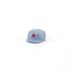 Custom Piece Miniature – light blue octagonal cap with a red star emblem on the front – 3D Print for LEGO minifigure
