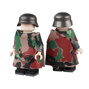 Custom Piece Miniature – military camouflage poncho cape M1945 Leibermuster camouflage pattern – 3D Print for LEGO Minifigure