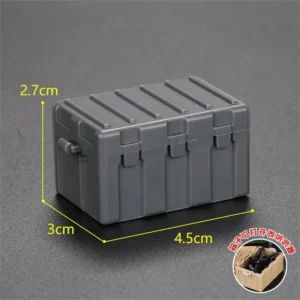 Custom Piece Miniature – military weapon box container grey – 3D Print for LEGO minifigure