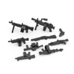 Custom Piece Miniature – military weapons black – 3D Print for LEGO minifigure
