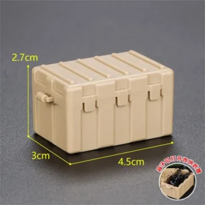 Custom Piece Miniature – military weapons box container crate desert tan sand – 3D Print for LEGO minifigure