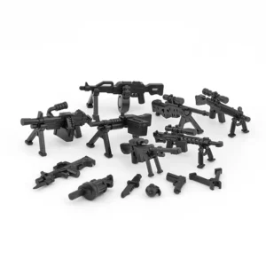 Custom Piece Miniature – military weapons firearms tactical gear black – 3D Print for LEGO minifigure