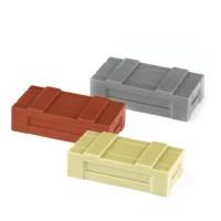 Custom Piece Miniature – military weapons storage box container crate Brown grey Tan – 3D Print for LEGO minifigure
