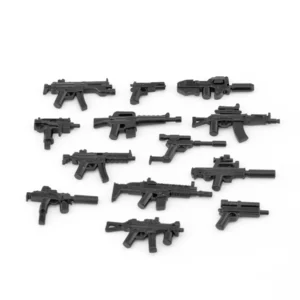 Custom Piece Miniature – military weapons submachine guns SMGs machine pistols compact carbines handguns black – 3D Print for LEGO minifigure