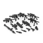 Custom Piece Miniature – modern tactical military weapons black – 3D Print for LEGO minifigure
