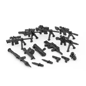 Custom Piece Miniature – modern tactical military weapons black – 3D Print for LEGO minifigure