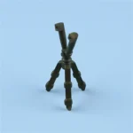 Custom Piece Miniature – trench binoculars scissor type periscope on a tripod black – 3D Print for LEGO Minifigure
