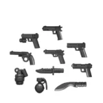 Custom Piece Miniature – weapon and tool set – 3D Print for LEGO minifigure