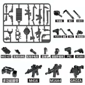 Custom Piece Miniature – weapons and equipments – 3D Print for LEGO minifigure