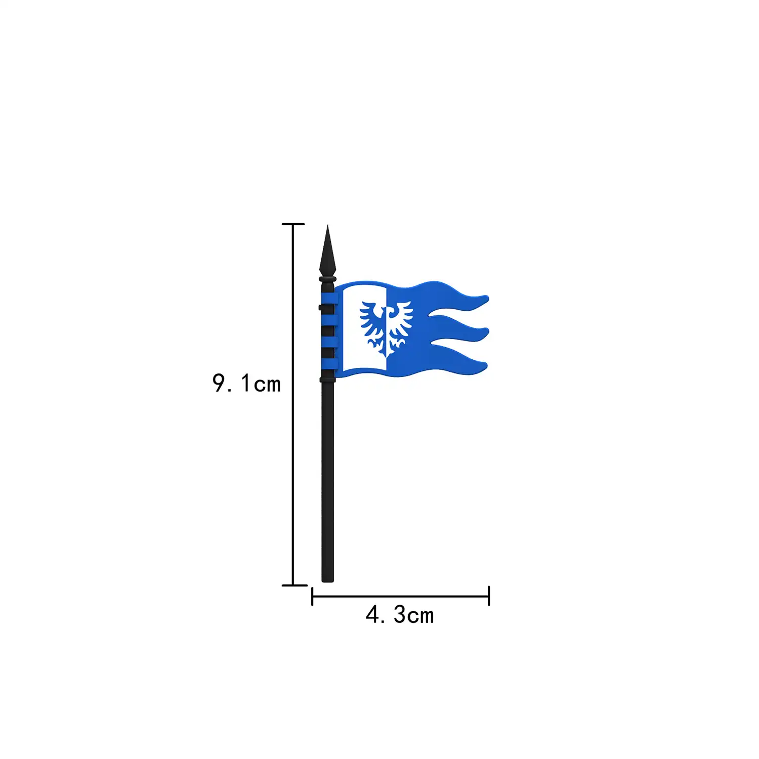 Custom Piece – Black Falcon Eagle faction flag – 3D Print for LEGO