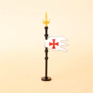 Custom Piece – Crusader knight Templar faction flag – 3D Print for LEGO