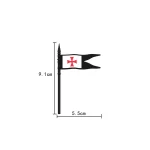 Custom Piece – Crusader orders Knights Templar battle standard flag – 3D Print for LEGO Minifigure
