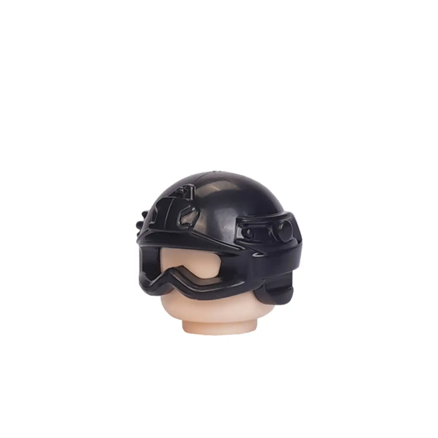 Custom Piece – FAST Future Assault Shell Technology helmet black with fitting goggles – 3D Print for LEGO minifigure