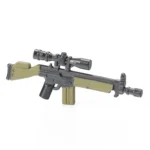Custom Piece – G3 sniper rifle green grey sand color – 3D Print for LEGO minifigure