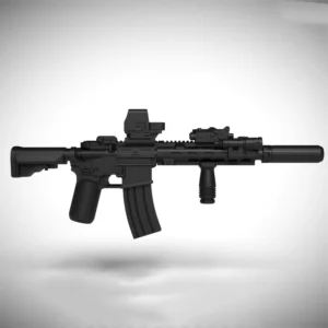 Custom Piece – HK416 assault rifle with suppressor – 3D Print for LEGO minifigure