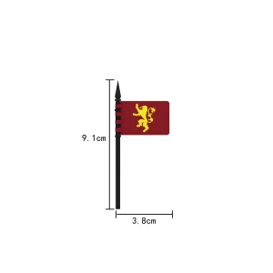 Custom Piece – House Lannister Lion Kingdom faction flag – 3D Print for LEGO