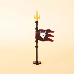 Custom Piece – House Stark Wolf faction standard flag – 3D Print for LEGO