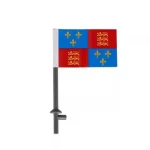 Custom Piece – House of Lancaster or English royal arms flag – 3D Print for LEGO Minifigure