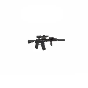 Custom Piece – M4 carbine with a URG I type handguard and a magnified optic setup – 3D Print for LEGO minifigure