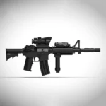 Custom Piece – M4A1 carbine assault rifle outfitted – 3D Print for LEGO minifigure