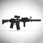 Custom Piece – M4A1 carbine assault rifle with suppressor – 3D Print for LEGO minifigure