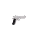 Custom Piece – M9 silver semi automatic pistol – 3D Print for LEGO Minifigure