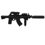 Custom Piece – QBZ191 assault rifle in a special operations configuration with a suppressor – 3D Print for LEGO minifigure