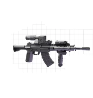 Custom Piece – QBZ191 assault rifle with optical sight scope – 3D Print for LEGO minifigure
