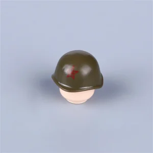 Custom Piece – Soviet era military helmet with a red star emblem – 3D Print for LEGO minifigure