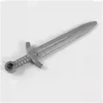 Custom Piece – flat silver broadsword great sword 66964 – 3D Print for LEGO Minifigure 6395400