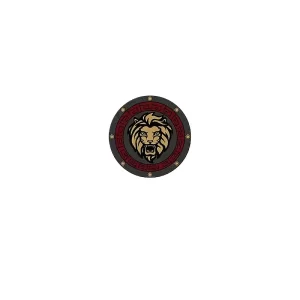 Custom Piece – gold lion's head dragon round shield – 3D Print for LEGO