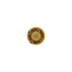 Custom Piece – gold pattern round shield – 3D Print for LEGO