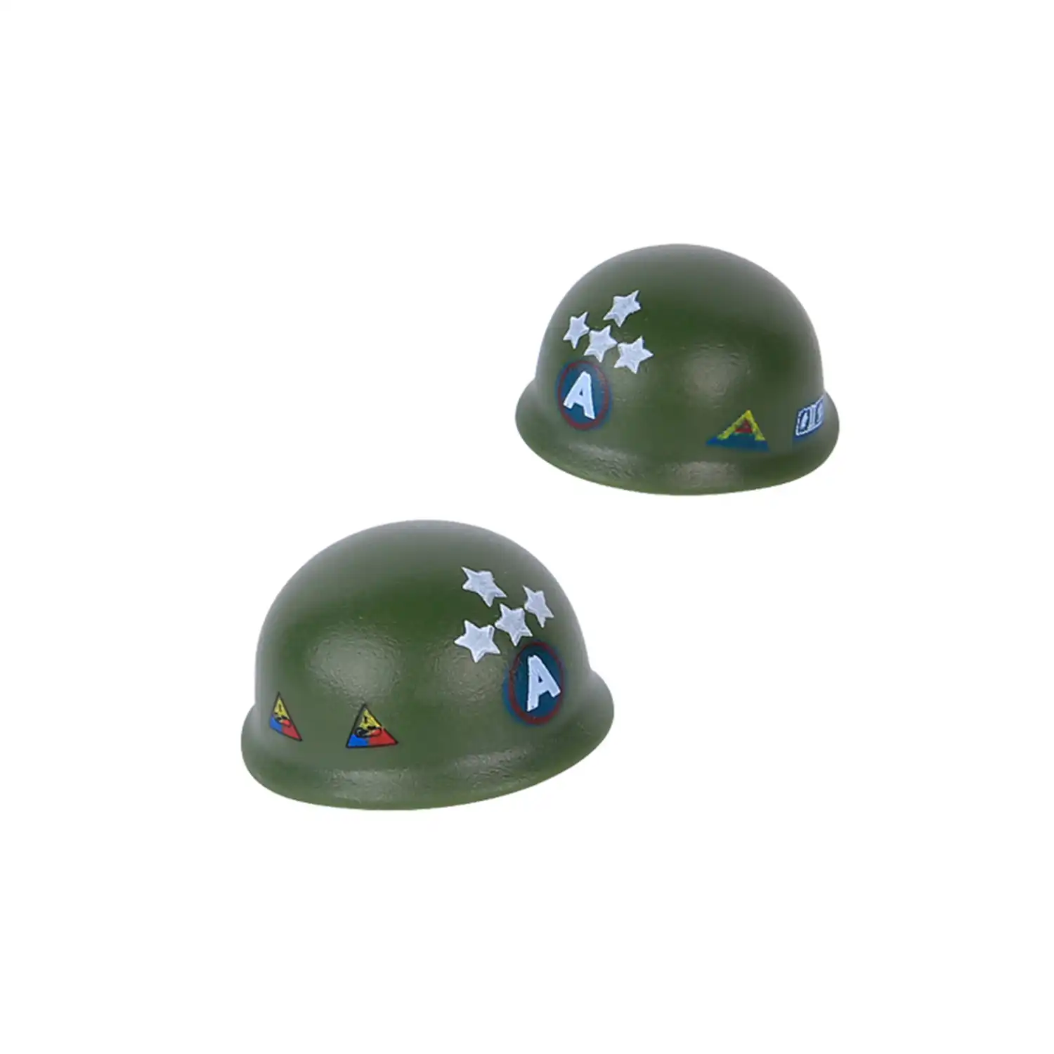 Custom Piece – green Patton helmet styled after the US Army M1 – 3D Print for LEGO minifigure
