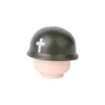 Custom Piece – green WWII US Army Chaplain helmet – 3D Print for LEGO minifigure