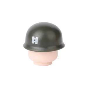 Custom Piece – green WWII US Army Chaplain helmet – 3D Print for LEGO minifigure