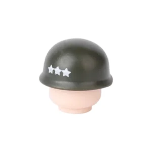 Custom Piece – green WWII US Army Lieutenant General helmet – 3D Print for LEGO minifigure