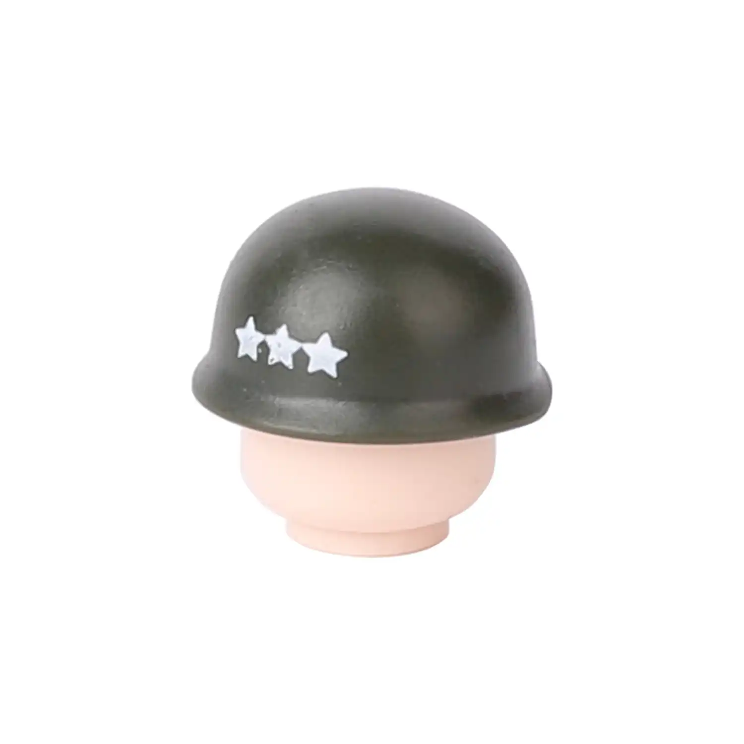 Custom Piece – green WWII US Army Lieutenant General helmet – 3D Print for LEGO minifigure