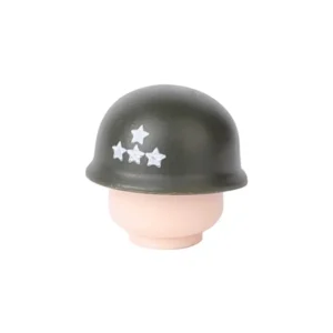 Custom Piece – green WWII US Army Lieutenant General helmet – 3D Print for LEGO minifigure