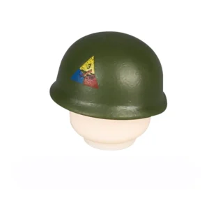 Custom Piece – green helmet US M1-style 3rd Armored Division – 3D Print for LEGO minifigure
