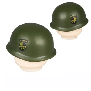 Custom Piece – green helmet US M1 style Armys 17th Airborne Division – 3D Print for LEGO minifigure