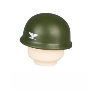 Custom Piece – green helmet US M1 style Colonel – 3D Print for LEGO minifigure
