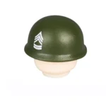 Custom Piece – green helmet US M1 style Staff Sergeant – 3D Print for LEGO minifigure