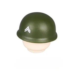 Custom Piece – green helmet WWII US Army Corporal – 3D Print for LEGO minifigure