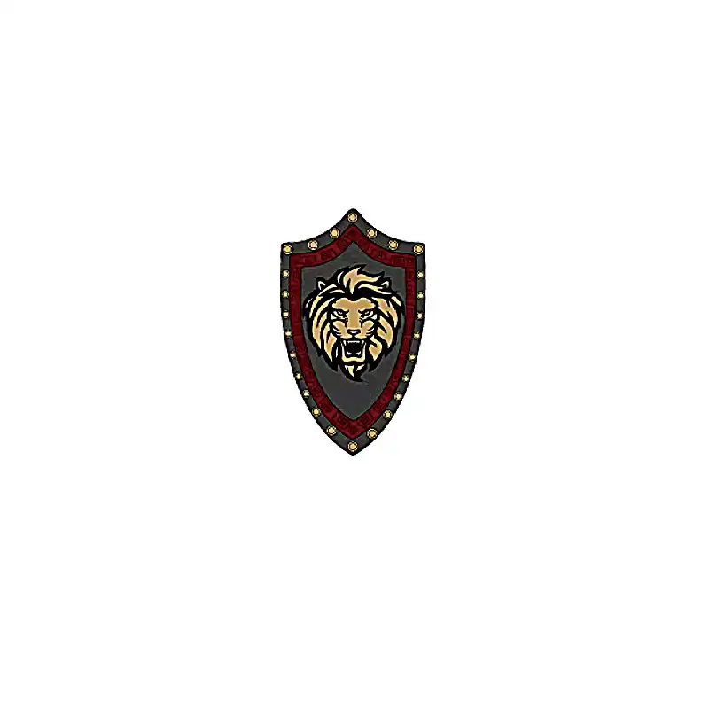 Custom Piece – heater shield gold lion's head emblem – 3D Print for LEGO