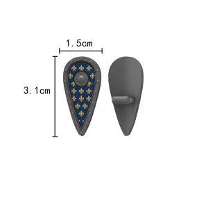 Custom Piece – kite shield French Fleur de lis – 3D Print for LEGO