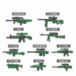Custom Piece – military weapons green – 3D Print for LEGO minifigure