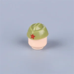 Custom Piece – olive green pilotka hat garrison cap side cap – 3D Print for LEGO minifigure