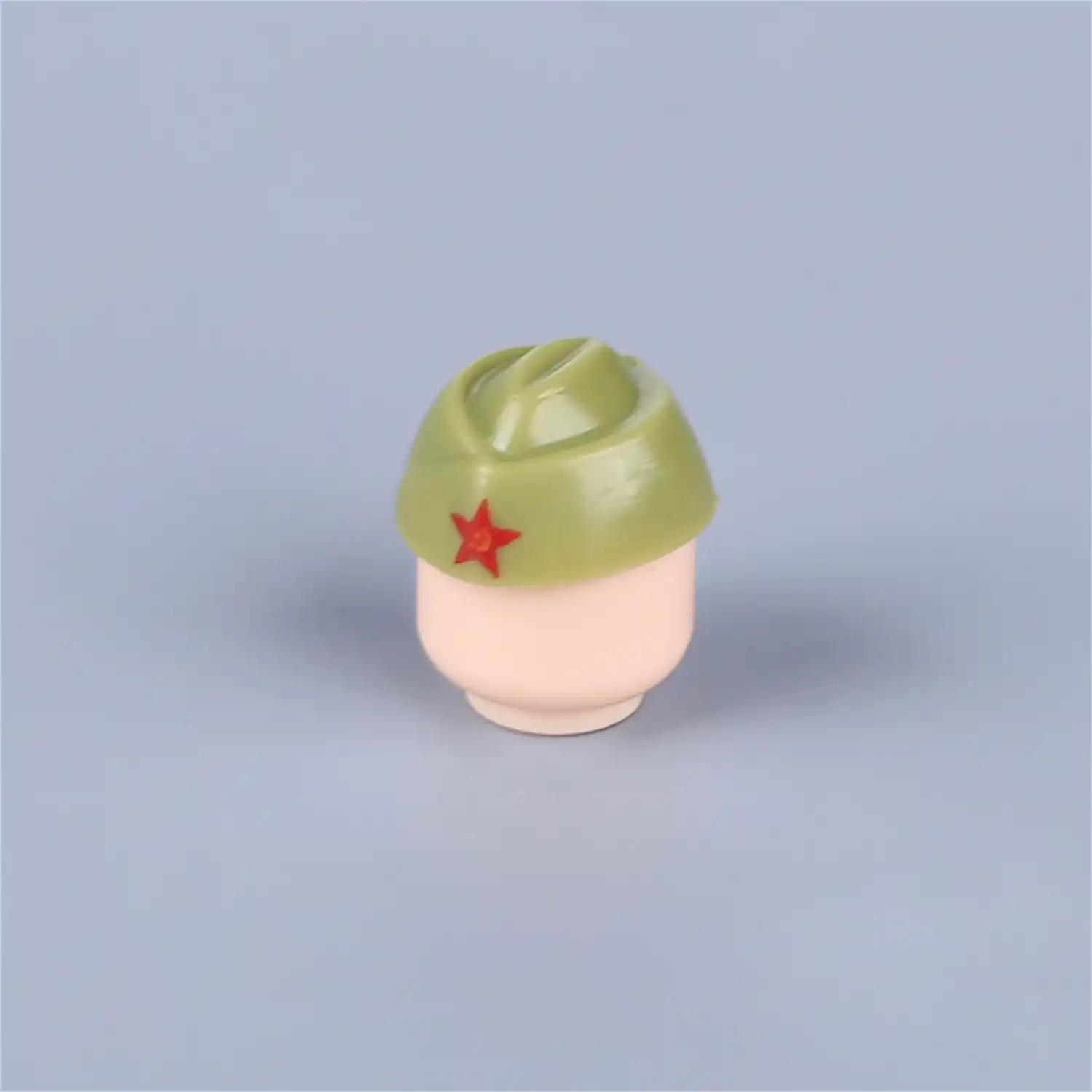 Custom Piece – olive green pilotka hat garrison cap side cap – 3D Print for LEGO minifigure